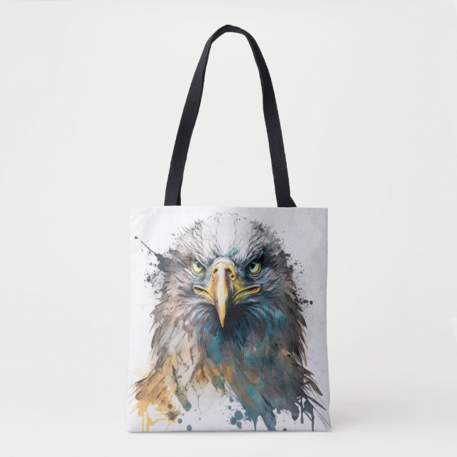 Bolsa Tote Eagle Retrait Animal Painting Willife Outdoor (Frente)
