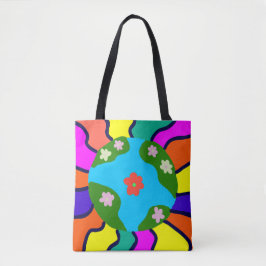 Bolsa Tote Earth Retro Vibes Art