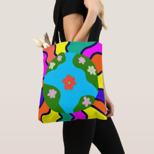 Bolsa Tote Earth Retro Vibes Art