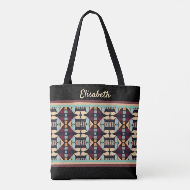 Bolsa Tote Earthy Tribal Tapestry (Verso)