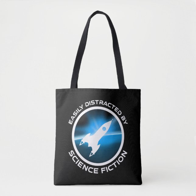 Bolsa Tote Easily Distracted By Science Fiction (Frente)