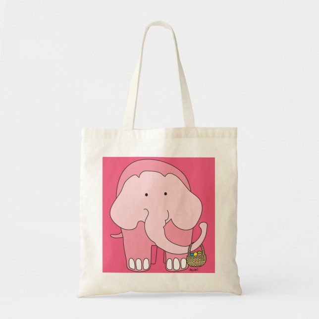 Bolsa Tote Easter Elephant Egg Basket Tote (Frente)