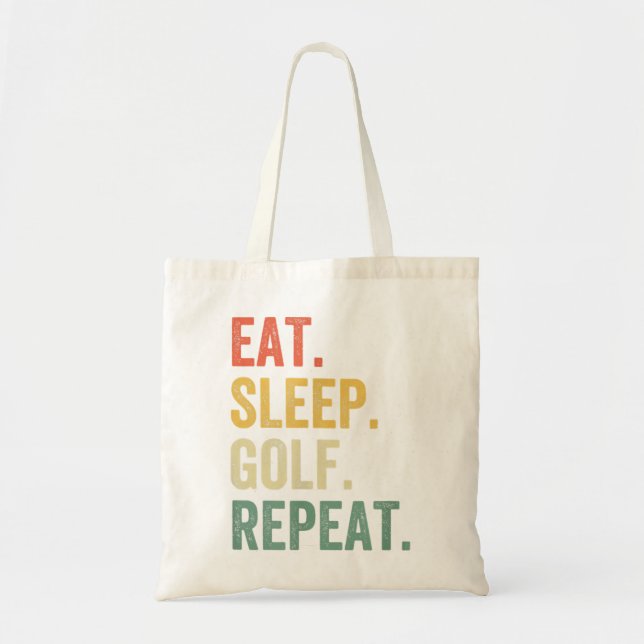 Bolsa Tote Eat Sleep Golf Repeat Funny Golfing Golfer  (Frente)