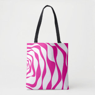 Bolsa Tote Ebb e Fluxo 4 em Magenta e Branco