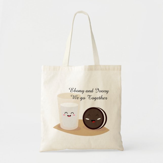 Bolsa Tote Ebony and Ivory We Go Together Tote (Frente)