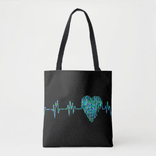 Bolsa Tote ECG coração médico linha kg