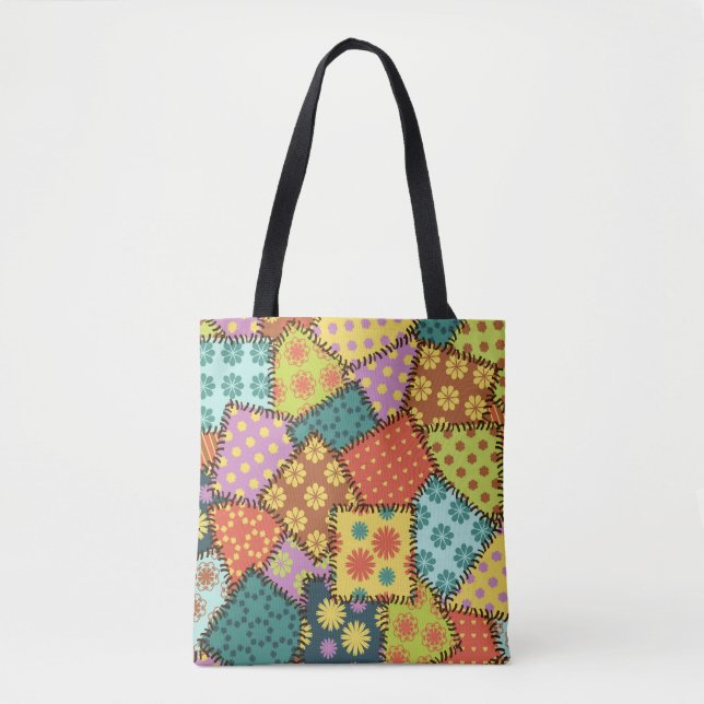 Bolsa Tote Eclectic Patchwork (Correção Eclética): Diversa Co (Frente)