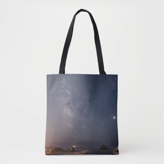 Bolsa Tote Eclipse Lunar & Via Láctea | Praia de Bandon Orego (Frente)