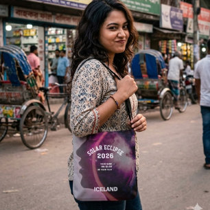 Bolsa Tote Eclipse solar total agosto 2026 texto personalizad