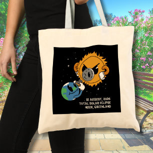 Bolsa Tote Eclipse Total do Sol 2026 Groenlândia Photobomb