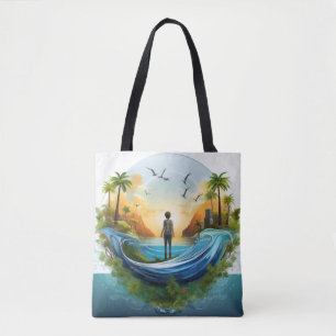 Bolsa Tote Eco Globe Adventure Design