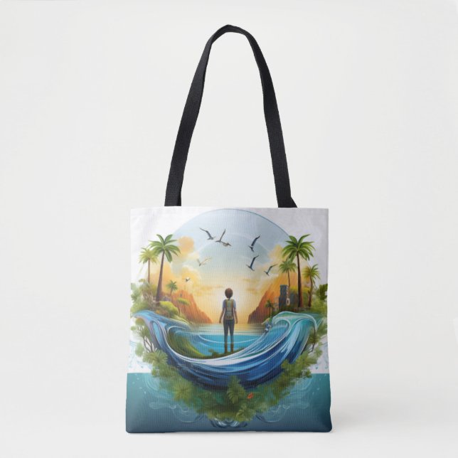 Bolsa Tote Eco Globe Adventure Design (Frente)