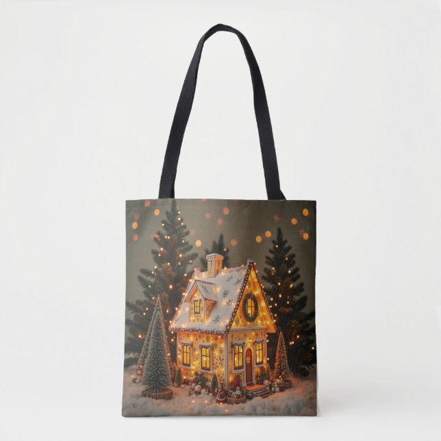 Bolsa Tote eco-saco de Natal (Frente)
