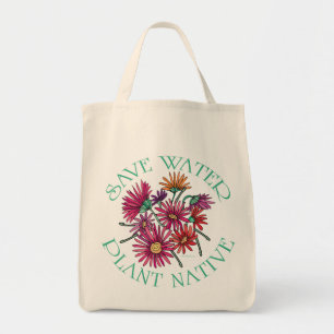 Bolsa Tote Economize água - planta nativa