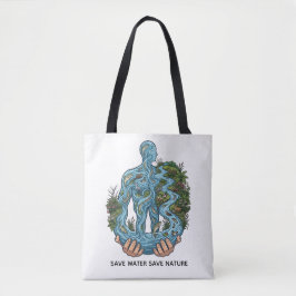 Bolsa Tote Economize Água Salve a Natureza Consciente Ecológi
