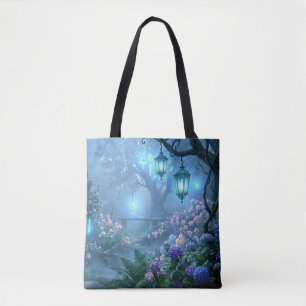 Bolsa Tote Ecos Sombrios do Jardim da Névoa Azul