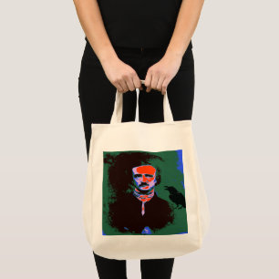 Bolsa Tote Edgar Allan Poe Pop Art Large Tote Bag