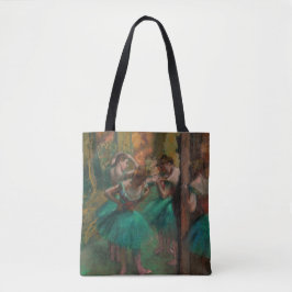 Bolsa Tote Edgar Degas - Dançarinos, Rosa e Verde