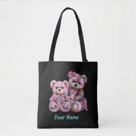Bolsa Tote Edgy Too Punk Ursos Rosa