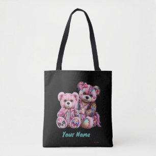 Bolsa Tote Edgy Too Punk Ursos Rosa
