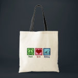 Bolsa Tote Edição do Amor pela Paz<br><div class="desc">O presente de Edição do Amor pela Paz. Um bonito presente de Natal para um revisor ou editor em chefe com revisões de fazer de mão de uma pessoa ao lado de um sinal de paz e coração.</div>