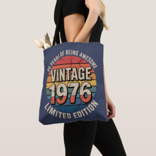 Bolsa Tote Edição Limitada Ano de Nascimento Vintage 1976