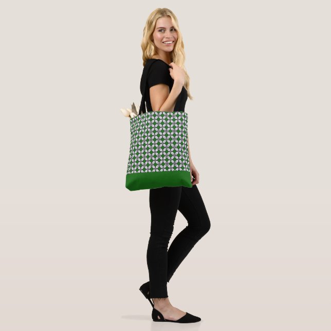 Bolsa Tote Edição Verde de Padrão de Tonelada de Dois Batique (No(a) Modelo)
