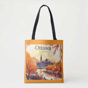 Bolsa Tote Edifício do Parlamento do Canadá em Ottawa, panora