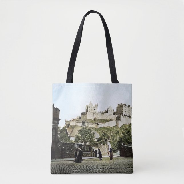 Bolsa Tote Edinburgh Castle Scotland 1910 Grassmarket (Frente)