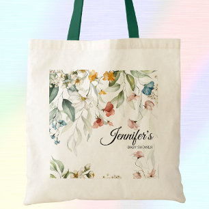 Bolsa Tote Editar Texto para o Chá de fraldas Elegante da Avó