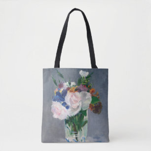 Bolsa Tote Edouard Manet - Flores em um vaso de cristal