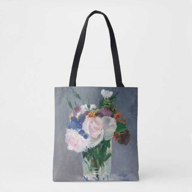 Bolsa Tote Edouard Manet - Flores num Vaso Cristal (Frente)