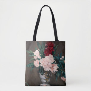 Bolsa Tote Edouard Manet - Vaso de Peônias em Pequeno Pedesta