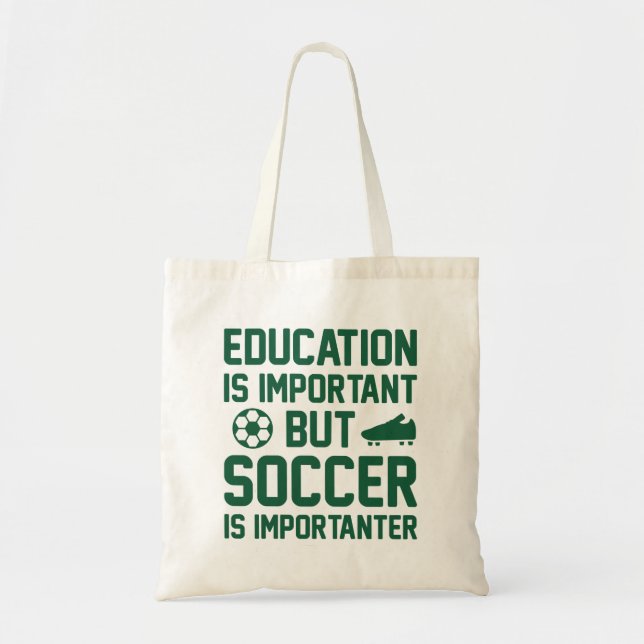 Bolsa Tote Educação É Importante Mas Futebol É Importante (Frente)