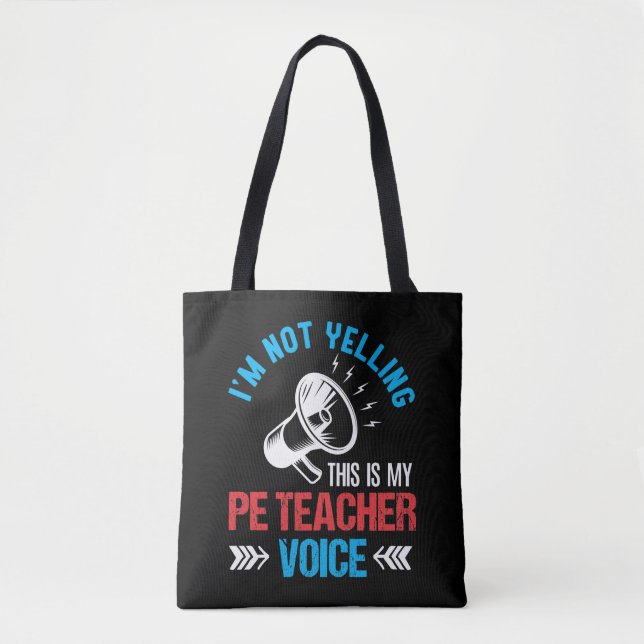 Bolsa Tote Educação física Professor de educação física grita (Frente)