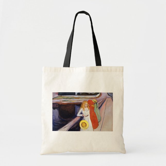 Bolsa Tote Edvard Munch - As raparigas na Ponte 1901 (Frente)