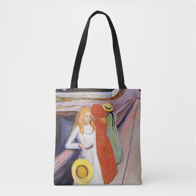 Bolsa Tote Edvard Munch - As raparigas na Ponte 1901 (Frente)