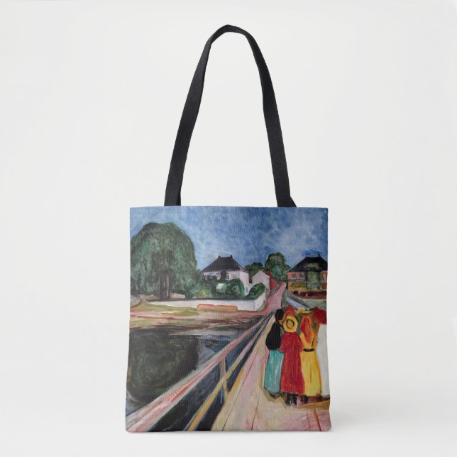 Bolsa Tote Edvard Munch - As raparigas na Ponte 1902 (Frente)