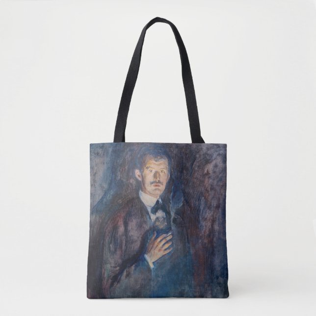 Bolsa Tote Edvard Munch - Autorretrato com Cigarro (Frente)