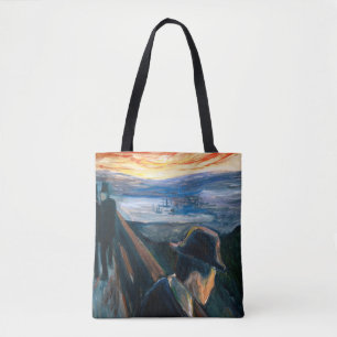 Bolsa Tote Edvard Munch - Humor Doente no Sunset, Desespero 1