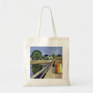 Bolsa Tote Edvard Munch Painting Girls on the Bridge (c 1902)