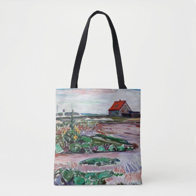 Bolsa Tote Edvard Munch - Seashore. Paisagem perto de Lubeck (Frente)