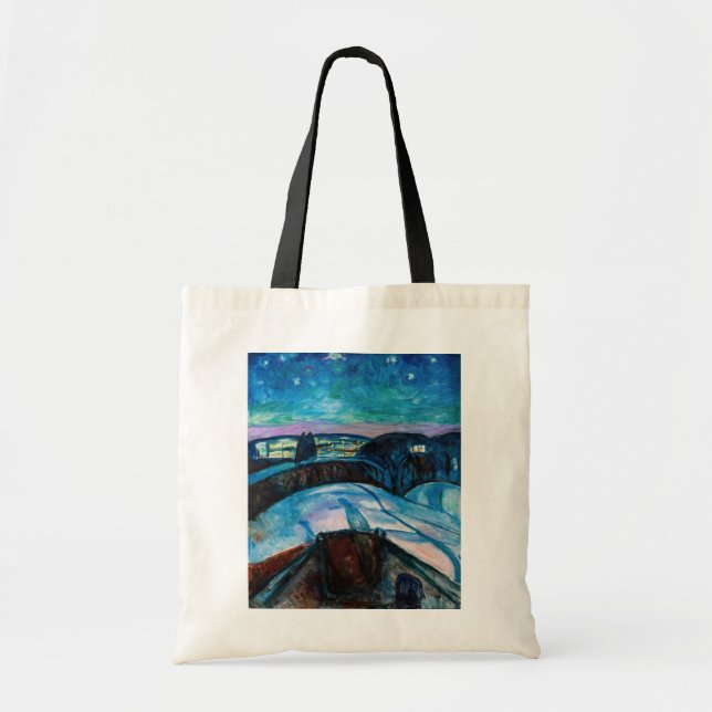 Bolsa Tote Edvard Munch - Starry Night 1922 (Frente)