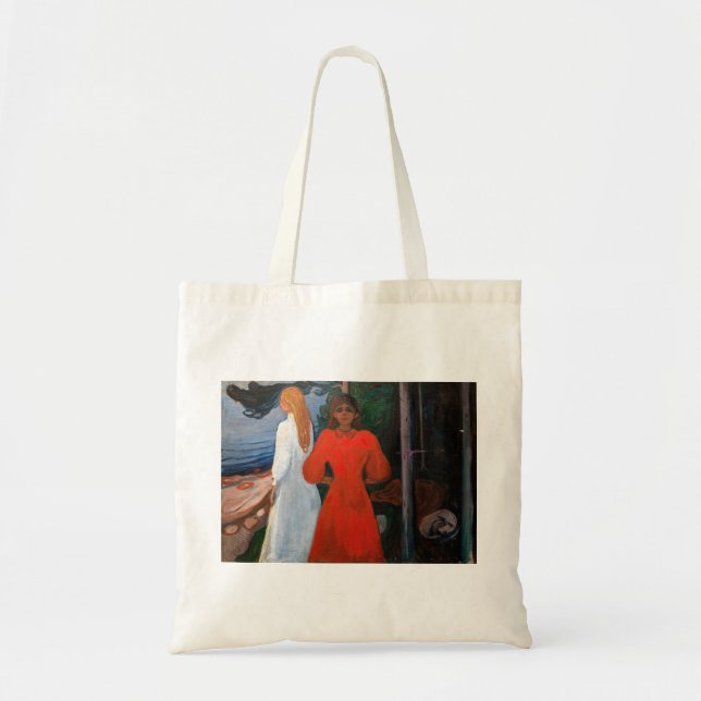 Bolsa Tote Edvard Munch - Vermelho e Branco (Frente)