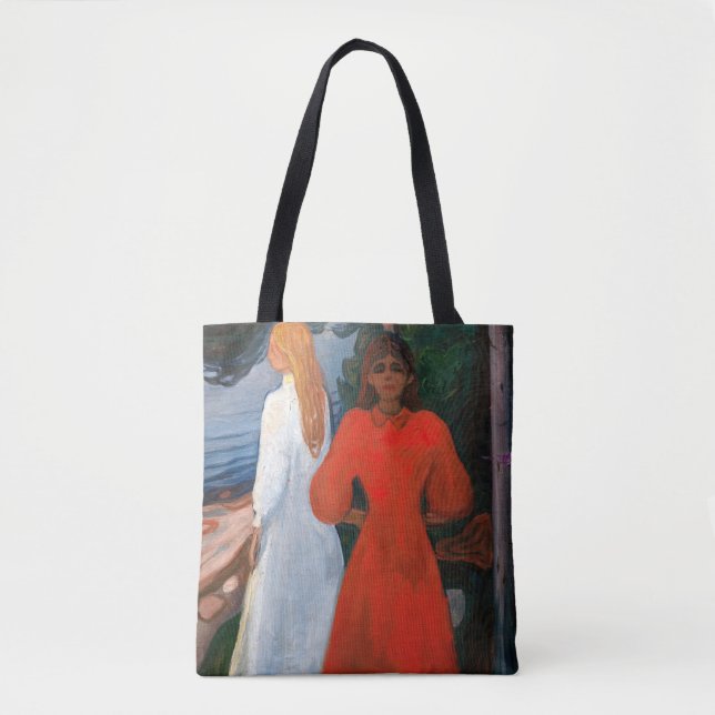 Bolsa Tote Edvard Munch - Vermelho e Branco (Frente)