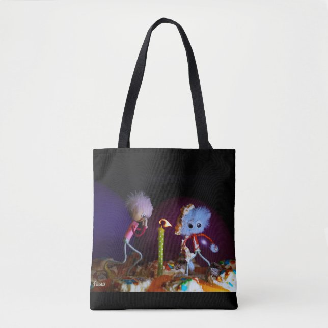 Bolsa Tote Een wens doen bij het uitblazen van het kaarsje.. (Frente)