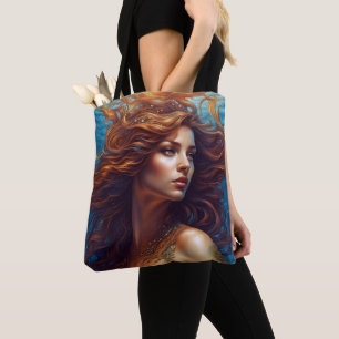 Bolsa Tote Eetérea Sereia Art Impressão Fantasy Underwater Se