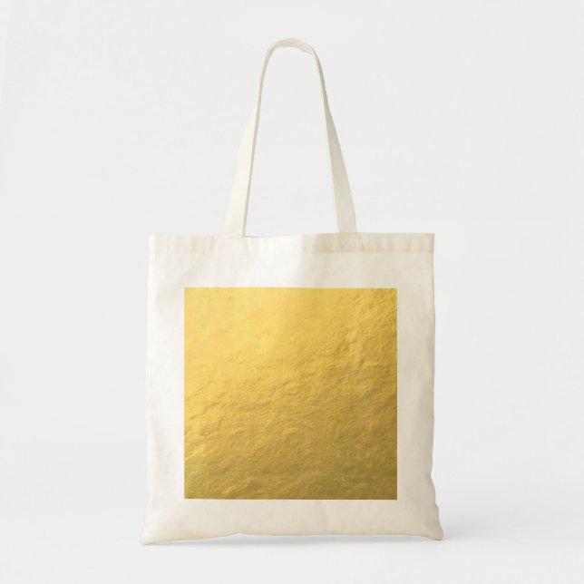 Bolsa Tote Efeito da folha Dourado do falso impresso (Frente)