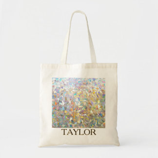 Bolsa Tote Efeito de Vidro Colorido Prismático - Arco-íris Pr