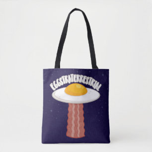 Bolsa Tote Eggstraterrestre Com Texto